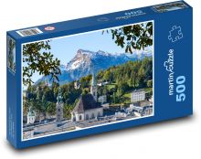 Město - hory, příroda Puzzle 500 dílků - 46 x 30 cm
