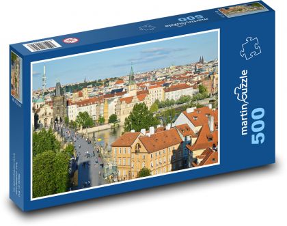 Prague - Czech Republic, Charles Bridge - Puzzle of 500 pieces, size 46x30 cm 