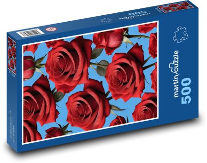 Červené růže  - puzzle 500 dílků