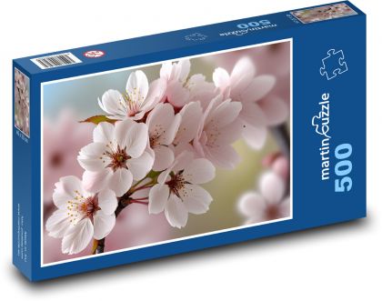 Třešňové květy - strom, jaro na zahradě - puzzle 500 dílků