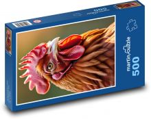 Domácí kohout s červeným hřebínkem Puzzle 500 - 46x30 cm