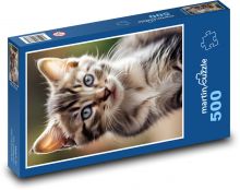 Roztomilé drsné mačiatko Puzzle 500 dielikov - 46 x 30 cm 