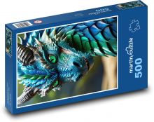 Barevný malovaný drak Puzzle 500 dílků - 46 x 30 cm