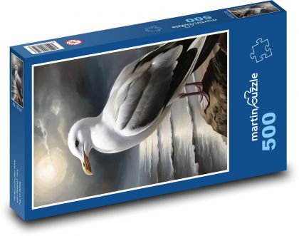 Čajka na pobreží - Puzzle 500 dielikov, rozmer 46x30 cm 