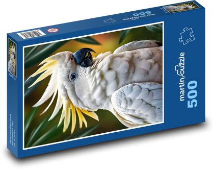 Weißer Kakadu - ein schöner Vogel - Puzzle - 500 Teile