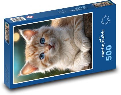 Kleines, schrubbiges Kätzchen - Puzzle - 500 Teile