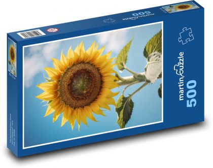 Yellow sunflower - summer flower - Puzzle of 500 pieces, size 46x30 cm 