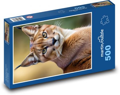 Caracal - feline - Puzzle of 500 pieces, size 46x30 cm 