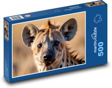 Hyena škvrnitá - zviera v Afrike Puzzle 500 dielikov - 46 x 30 cm 