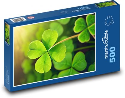 Szczęśliwa czterolistna koniczyna - Puzzle 500 elementów, rozmiar 46x30 cm