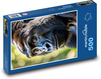 Czarny goryl - małpa - Puzzle 500 elementów, rozmiar 46x30 cm