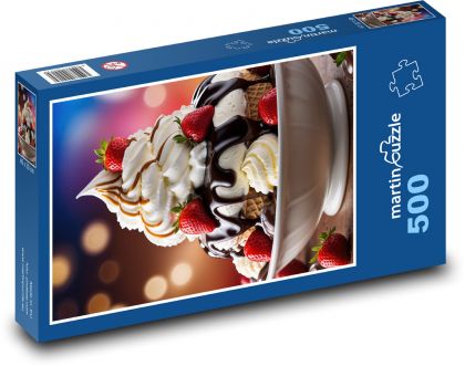 Eisbecher - süße Erdbeeren - Puzzle - 500 Teile