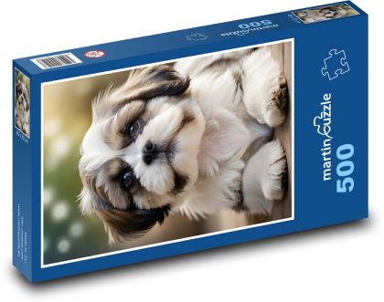 Shih tzu - roztomilé štěně - puzzle 500 dílků