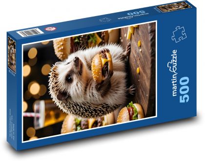 Igel-Snacks Hamburger - Puzzle - 500 Teile
