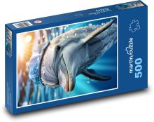 Delfín v moři Puzzle 500 dílků - 46 x 30 cm