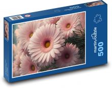 Rosa Gerberas - Blumen Puzzle 500 Teile - 46 x 30 cm