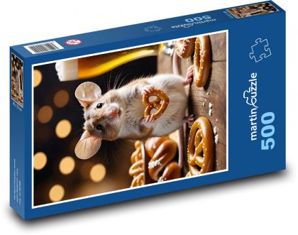 Myš a preclíky - puzzle 500 dílků
