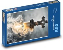 Smoky candle holder with candle Puzzle of 500 pieces - 46 x 30 cm 
