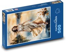 Žena - dívka na vodě Puzzle 500 - 46x30 cm