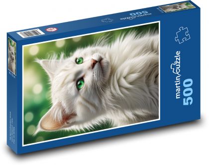 Grünäugige Katze - Puzzle - 500 Teile