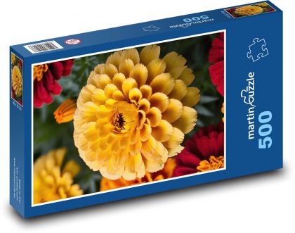 Žltý kvet nechtíka lekárskeho - Puzzle 500 dielikov, rozmer 46x30 cm 