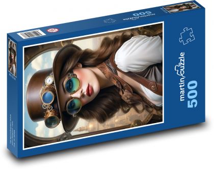 Weiblich - Steampunk - Puzzle - 500 Teile