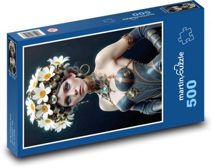 Kobieta w kostiumie - Puzzle 500 elementów, rozmiar 46x30 cm