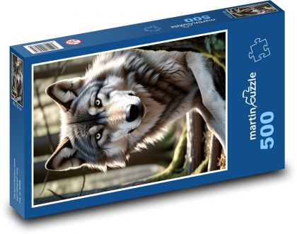 Wilk - bestia w lesie - Puzzle 500 elementów, rozmiar 46x30 cm