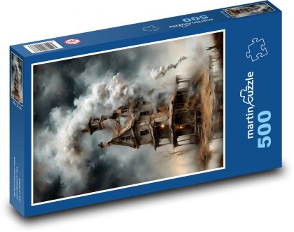 Strašidelný dom - Puzzle 500 dielikov, rozmer 46x30 cm 
