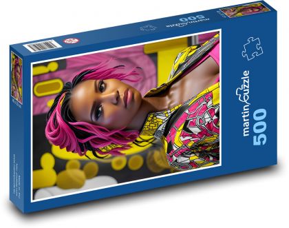 Portrait of a woman - Puzzle of 500 pieces, size 46x30 cm 