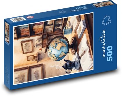 Globus im Raum - Puzzle - 500 Teile