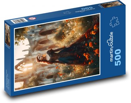 Žena u hradu - puzzle 500 dílků