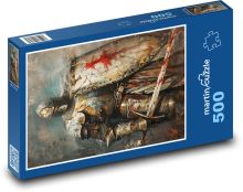 Rytíř - bojovník s mečem Puzzle 500 - 46x30 cm