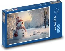 Snehuliak a sneh Puzzle 500 dielikov - 46 x 30 cm 