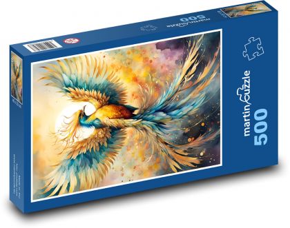 Vták fénix - Puzzle 500 dielikov, rozmer 46x30 cm 