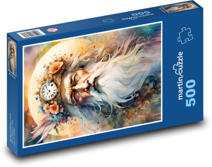 Staruszek z brodą - Puzzle 500 elementów, rozmiar 46x30 cm