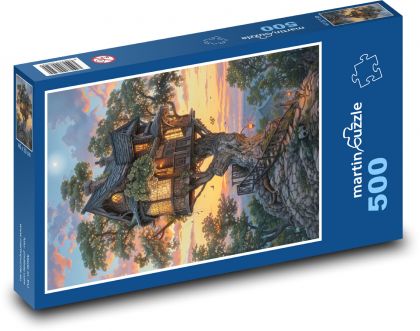 Dom na strome - Puzzle 500 dielikov, rozmer 46x30 cm 