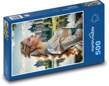 Žena u jezera Puzzle 500 dílků - 46 x 30 cm