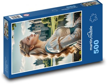 Žena u jezera - puzzle 500 dílků