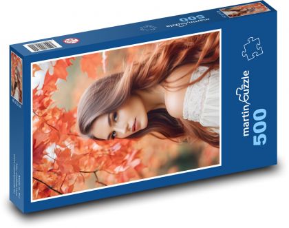 Žena v podzimu - puzzle 500 dílků