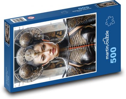 Žena - tvár, portrét - Puzzle 500 dielikov, rozmer 46x30 cm 