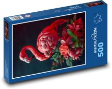 Plameniak s kvetmi Puzzle 500 dielikov - 46 x 30 cm 