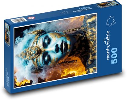 Woman - girl, portrait - Puzzle of 500 pieces, size 46x30 cm 
