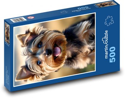 Śliczny Yorkshire Terrier - Puzzle 500 elementów, rozmiar 46x30 cm