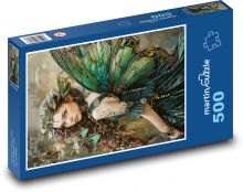 Víla - zelené krídla, dievča Puzzle 500 dielikov - 46 x 30 cm