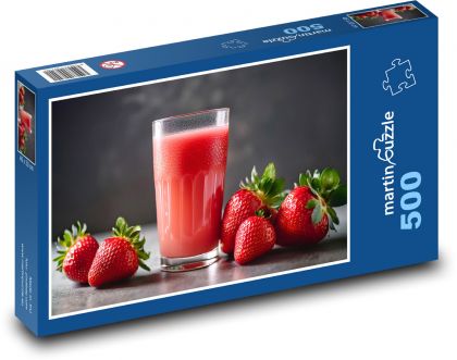 Jahoda - nápoj, ovoce - puzzle 500 dílků