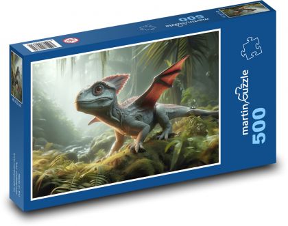 Mimozemský drak v lese - Puzzle 500 dielikov, rozmer 46x30 cm 