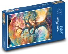 Barevný vesmírný strom Puzzle 500 - 46x30 cm