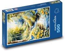 Lesná príroda s potokom Puzzle 500 dielikov - 46 x 30 cm