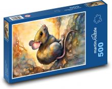 Myš v přírodě Puzzle 500 dílků - 46 x 30 cm